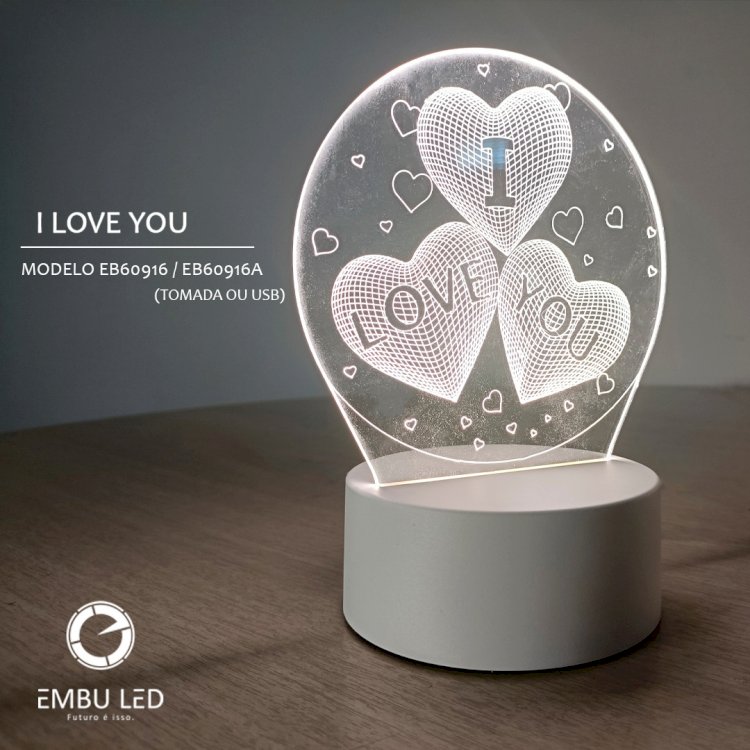 Luminárias Led Abajour 3D