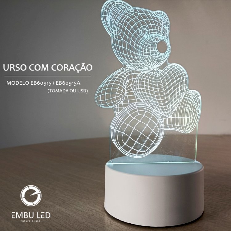 Luminárias Led Abajour 3D