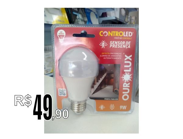 Lâmpadas com sensor de presença 9w